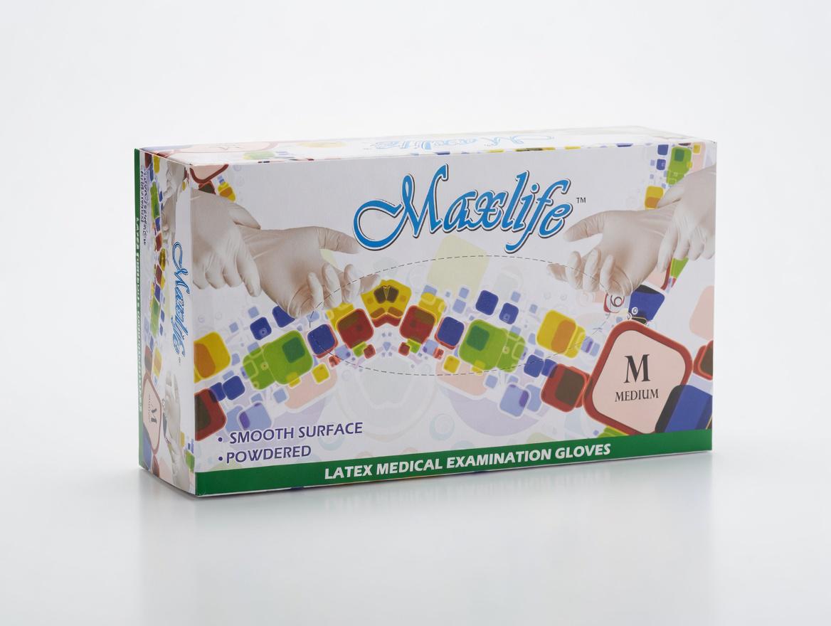 WhatsApp Image 2026-04-27 at 14.45.46 Latex Examination Gloves Lightly Powdered Maxlife - Image 1